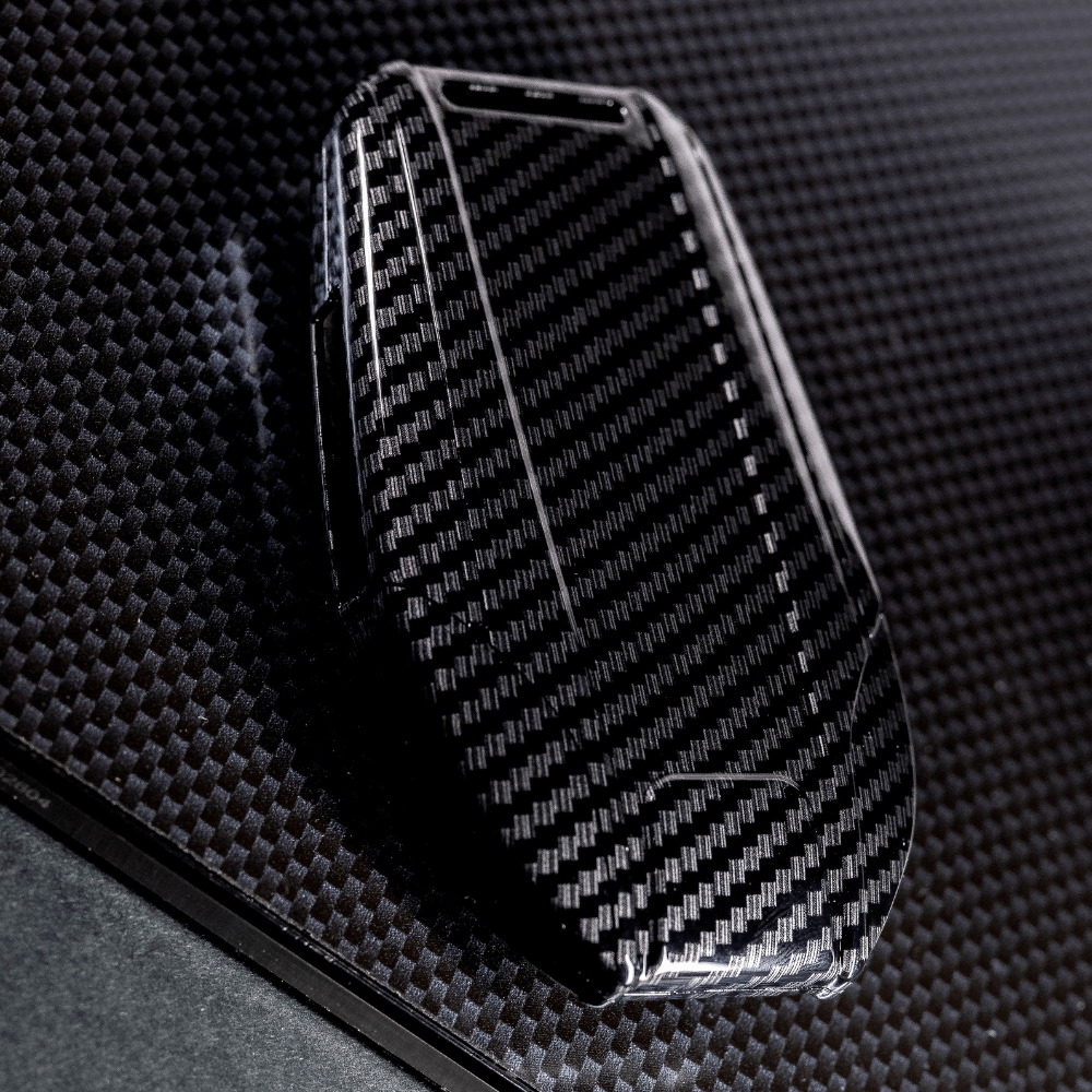 Carcasa de protectie pentru cheie smart BMW compatibila cu Seria 5, 6, 7, 8, X5, X6, X7, Aspect Carbon, smart key BMW - imagine 6